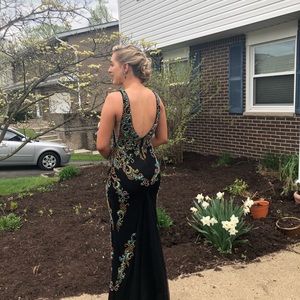 Black beaded prom dress!